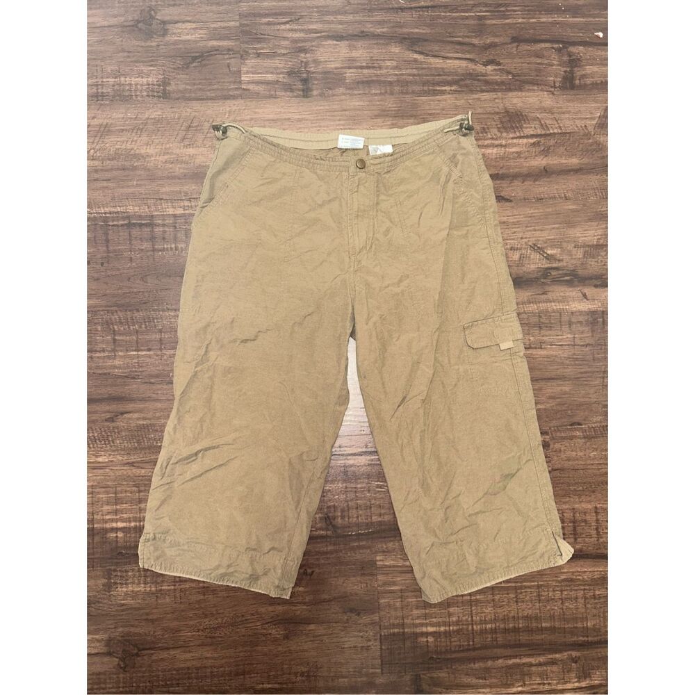 Columbia Sportswear Capri Pockets, Tan Brown Cargo Pants Sz Medium
